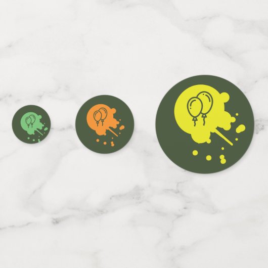 Army Green Paintball Party Balloon Muster Konfetti (Vorderseiten)