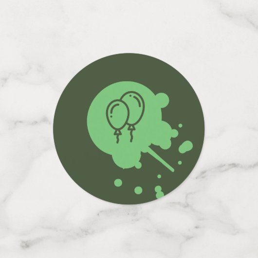 Army Green Paintball Party Balloon Muster Konfetti (Klein Vorderseite)