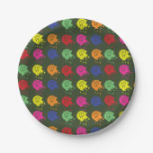 Army Green Paintball Party Balloon Muster Pappteller (Vorderseite)