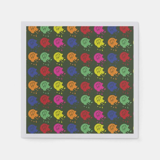 Army Green Paintball Party Balloon Muster Serviette (Vorderseite)