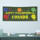 Army Green Paintball Party Banner (Messe)