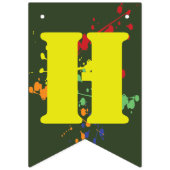 Army Green Paintball Party Happy Birthday Age Wimpelkette (Erste Fahne)