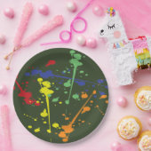 Army Green Paintball Party Paint Spritzer Pappteller (Party)