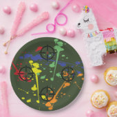 Army Green Paintball Party Paint Spritzer Pappteller (Party)