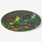 Army Green Paintball Party Paint Spritzer Pappteller (Schrägansicht)