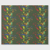 Army Green Paintball Party Spritzer Geschenkpapier (Flach)