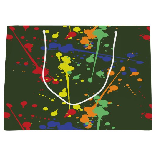 Army Green Paintball Party Spritzer Große Geschenktüte (Vorderseite)