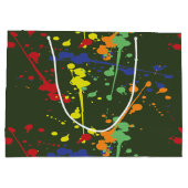 Army Green Paintball Party Spritzer Große Geschenktüte (Rückseite)