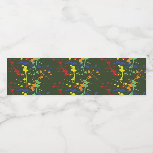 Army Green Paintball Party Spritzer Wasserflaschenetikett (Einzelnes Label)