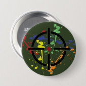 Army Green Paintball Party Spritzer Ziel Button (Vorne & Hinten)