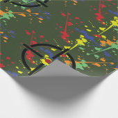 Army Green Paintball Party Spritzer Ziel Geschenkpapier (Ecke)