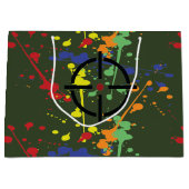 Army Green Paintball Party Spritzer Ziel Große Geschenktüte (Vorderseite)