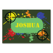 Army Green Paintball Party Table Card Tischnummer (Vorderseite)