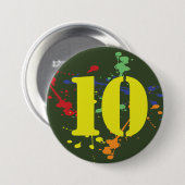 Army Green Paintball Thema Alter Geburtstag Button (Vorne & Hinten)