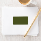 Army Green Solid Color Adressaufkleber (Insitu)