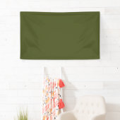 Army Green Solid Color Banner (Insitu)