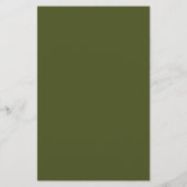 Army Green Solid Color Briefpapier (Rückseite)
