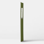 Army Green Solid Color Case-Mate iPhone Hülle (Rückseite / Links)