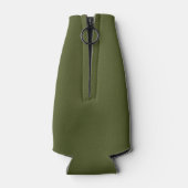 Army Green Solid Color Flaschenkühler (Rückseite)