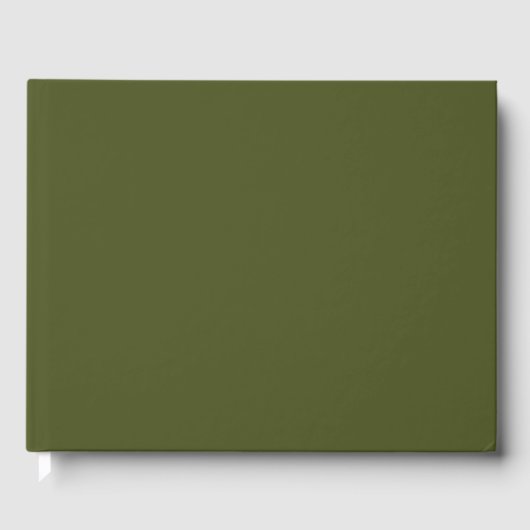 Army Green Solid Color Gästebuch (Vorderseite)