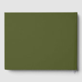 Army Green Solid Color Gästebuch (Rückseite)