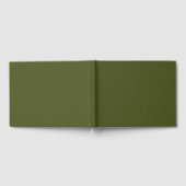 Army Green Solid Color Gästebuch (Voll)