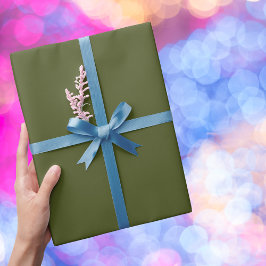 Army Green Solid Color Geschenkpapier