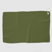 Army Green Solid Color Golfhandtuch (Horizontal)