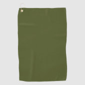Army Green Solid Color Golfhandtuch (Vorderseite)