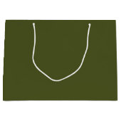 Army Green Solid Color Große Geschenktüte (Vorderseite)