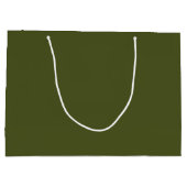 Army Green Solid Color Große Geschenktüte (Rückseite)
