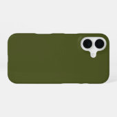 Army Green Solid Color iPhone 16 Hülle (Rückseite (Horizontal))