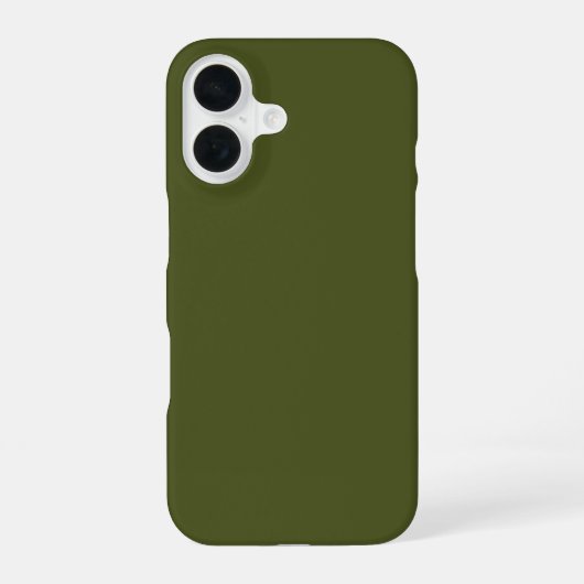 Army Green Solid Color iPhone 16 Hülle (Rückseite)
