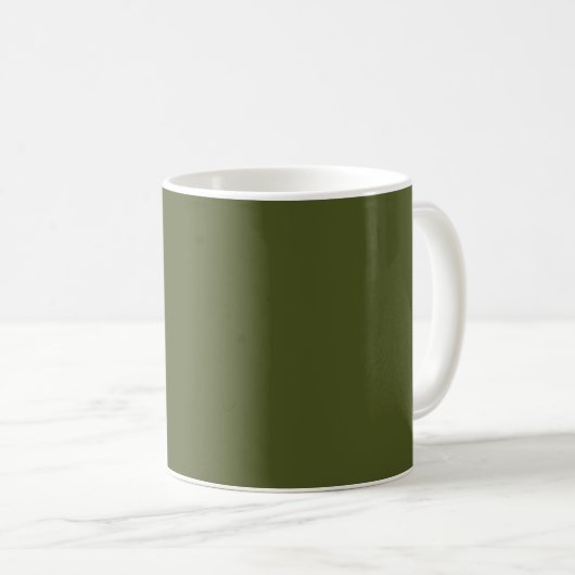 Army Green Solid Color Kaffeetasse (VorderseiteRechts)