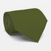 Army Green Solid Color Krawatte (Gerollt)