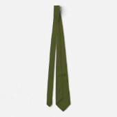 Army Green Solid Color Krawatte (Rückseite)