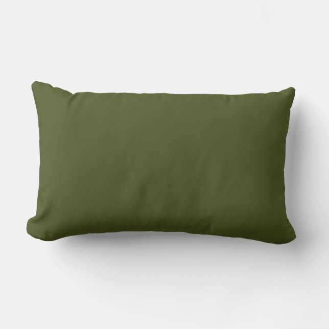 Army Green Solid Color Lendenkissen (Vorderseite)