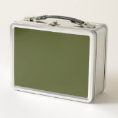Army Green Solid Color Metall Brotdose (Vorderseite)