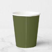 Army Green Solid Color Pappbecher (Rechts)