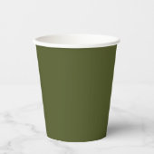 Army Green Solid Color Pappbecher (Vorderseite)