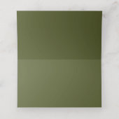 Army Green Solid Color Platzkarte (Innenseite Aufgefaltet)