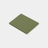 Army Green Solid Color Post-it Klebezettel (angewinkelt)