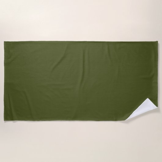 Army Green Solid Color Strandtuch (Vorderseite)