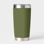 Army Green Solid Color Thermobecher (Rückseite)