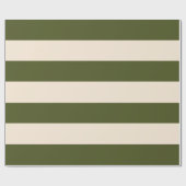 Army Green Stripes Geschenkpapier (Flach)