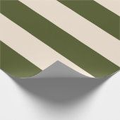 Army Green Stripes Geschenkpapier (Ecke)