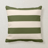 Army Green und Antique White Stripes