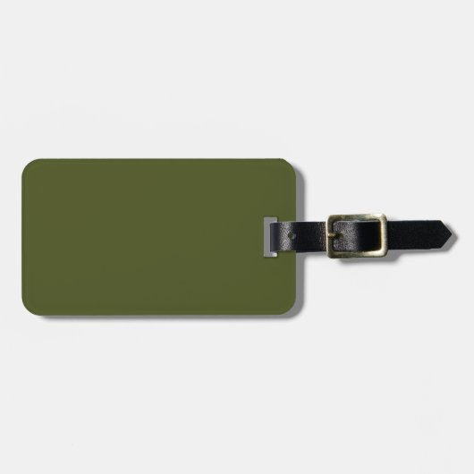 Army green (Vollfarbe) Gepäckanhänger (Vorderseite horizontal)
