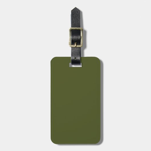 Army green (Vollfarbe) Gepäckanhänger (Vorderseite vertikal)