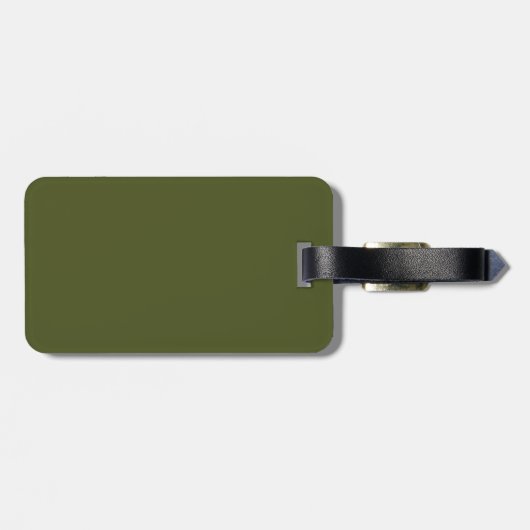 Army green (Vollfarbe) Gepäckanhänger (Rückseite horizontal)